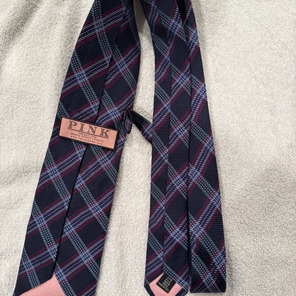 AMAZING MEN'S LIMITED EDITION THOMAS PINK VINTAGE TIE - HANDMADE IN ITALY - Picture 2 of 5